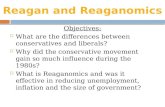 Objectives:  What are the differences between conservatives and liberals?  Why did the conservative movement gain so much influence during the 1980s?