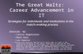 The Great Waltz: Career Advancement in IT Strategies for individuals and institutions in the match-making process EDUCAUSE ‘02 Carrie Regenstein Mark Hale.