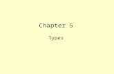 Chapter 5 Types. Topics in this Chapter Values vs. Variables Types vs. Representations Type Definition Operators Type Generators SQL Facilities.