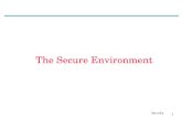 Security 0 The Secure Environment. Security 1 The Secure Environment Security goals (C.I.A.) and threats.