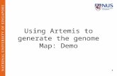 Using Artemis to generate the genome Map: Demo 1.