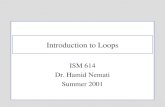 Introduction to Loops ISM 614 Dr. Hamid Nemati Summer 2001.
