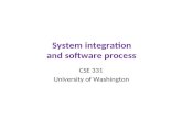 System integration and software process CSE 331 University of Washington.