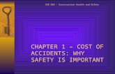 Introduction CHAPTER 1 – COST OF ACCIDENTS: WHY SAFETY IS IMPORTANT CEE 698 – Construction Health and Safety.