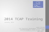 2014 TCAP Training January 2014 Janet Dinnen CSI District Assessment Coordinator JanetDinnen@csi.state.co.us, (303) 866-4643.