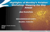 Highlights of Monday's Aviation Workshop: Mapping the Way Ahead Joe Kunches NOAA/NWS/NCEP/SWPC Boulder, Colorado Joe Kunches NOAA/NWS/NCEP/SWPC Boulder,