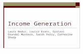 Income Generation Laura Beduz, Louisa Evans, Gustavo Grandal Montero, Sarah Perry, Catherine Sharp.