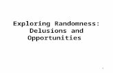 Exploring Randomness: Delusions and Opportunities 1.