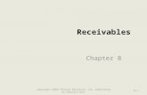 Receivables Chapter 8 Copyright ©2014 Pearson Education, Inc. publishing as Prentice Hall8-1.