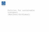 Policies for sustainable transport (National/EU/Global)