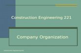 Construction Engineering 221 Company Organization.