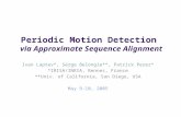 Periodic Motion Detection via Approximate Sequence Alignment Ivan Laptev*, Serge Belongie**, Patrick Perez* *IRISA/INRIA, Rennes, France **Univ. of California,