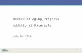 1 Review of Aging Projects Additional Materials July 16, 2015.