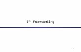 1 IP Forwarding. 2 Roadmap IP forwarding A protocol design exercise Notes on the lab.