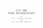 FST 304 FOOD MICROBIOLOGY By Prof. Olusola Oyewole And Dr. Olusegun Obadina.