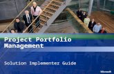Project Portfolio Management Solution Implementer Guide.