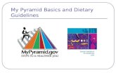 My Pyramid Basics and Dietary Guidelines. Food Intake Patterns Calorie Level 1,0001,2001,4001,6001,8002,0002,2002,4002,6002,8003,0003,200 Fruits 1 cup.