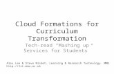 Cloud Formations for Curriculum Transformation Tech-read “Mashing up Services for Students” Alex Lee & Steve Nisbet, Learning & Research Technology. MMU.