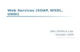 Web Services (SOAP, WSDL, UDDI) SNU OOPSLA Lab. October 2005.