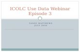 ICOLC Use Data Webinar Episode 3 TANSY MATTHEWS JULY 2010.