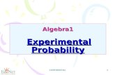 CONFIDENTIAL 1 Algebra1 Experimental Probability.