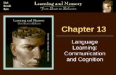 Chapter 13 Language Learning: Communication and Cognition.