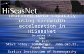 Improved data capacity using bandwidth acceleration in HiSeasNet Steve Foley, Jon Berger, John Orcutt, Frank Vernon Scripps Institution of Oceanography.