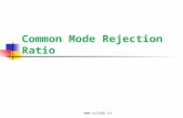 Common Mode Rejection Ratio . Introduction The common-mode rejection ratio (CMRR) of a differential amplifier (or other device) measures.