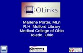 Marlene Porter, MLn R.H. Mulford Library Medical College of Ohio Toledo, Ohio.