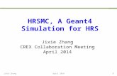 HRSMC, A Geant4 Simulation for HRS Jixie Zhang CREX Collaboration Meeting April 2014 Jixie Zhang1April 2014.