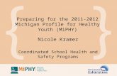 Preparing for the 2011-2012 Michigan Profile for Healthy Youth (MiPHY) Nicole Kramer Coordinated School Health and Safety Programs.