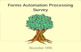 December 1998 Forms Automation Processing Survey.