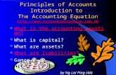 Principles of Accounts Introduction to The Accounting Equation   What is the accounting.