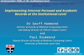 © 2002, FMCC, University of Newcastle upon Tyne Implementing Internet Personal and Academic Records at the Institutional Level University of Birmingham: