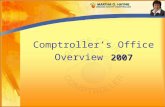 2007 Comptroller’s Office Overview 2007. Checks and Balances.