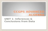 CCGPS ADVANCED ALGEBRA UNIT 1- Inferences & Conclusions from Data.