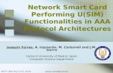 Network Smart Card Performing U(SIM) Functionalities in AAA Protocol Architectures Joaquin Torres, A. Izquierdo, M. Carbonell and J.M. Sierra Carlos III.