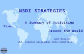 NSDI STRATEGIES A Summary of Activities From Around the World John Moeller USA, Federal Geographic Data Committee.