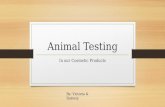 Animal Testing In our Cosmetic Products By: Victoria & Ramezy.