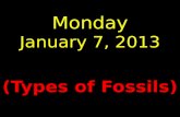 Monday January 7, 2013 (Types of Fossils). Announcements Happy New Year!