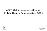 ASEF Risk Communication for Public Health Emergencies, 2015