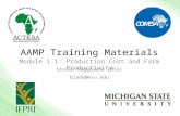 AAMP Training Materials Module 1.1: Production Cost and Farm Productivity Steven Haggblade (MSU) blade@msu.edu.