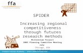 SPIDER Increasing regional competitiveness through futures research methods Millennium Project 2005 Planning Committee Meeting July Chicago, USA Juha Kaskinen.