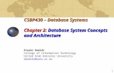 1 CSBP430 – Database Systems Chapter 2: Database System Concepts and Architecture Elarbi Badidi College of Information Technology United Arab Emirates.