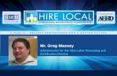 Mr. Greg Massey Administrator for the Alien Labor Processing and Certification Division.