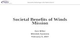 Societal Benefits of Winds Mission Ken Miller Mitretek Systems February 8, 2007.