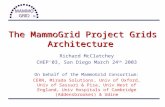 The MammoGrid Project Grids Architecture Richard McClatchey CHEP’03, San Diego March 24 th 2003 On behalf of the MammoGrid Consortium: CERN, Mirada Solutions,