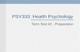 PSY333: Health Psychology Term Test #2 - Preparation.