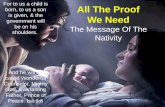 Nativity Theme The Nativity presents numerous proofs regarding God and displays them for all who would see them.