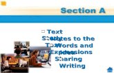 Text Study Text Study Idea Sharing Idea Sharing Notes to the Text Notes to the Text Words and Expressions Words and Expressions Writing Writing.